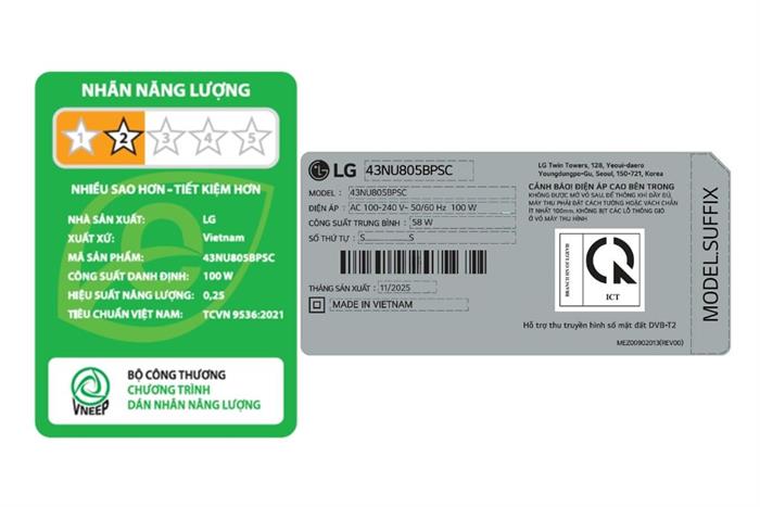 Tivi LG AI 4K 43 inch 43NU805BPSC
